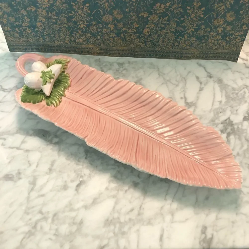 Vintage Leaf Serving Plate -Made in Italy
